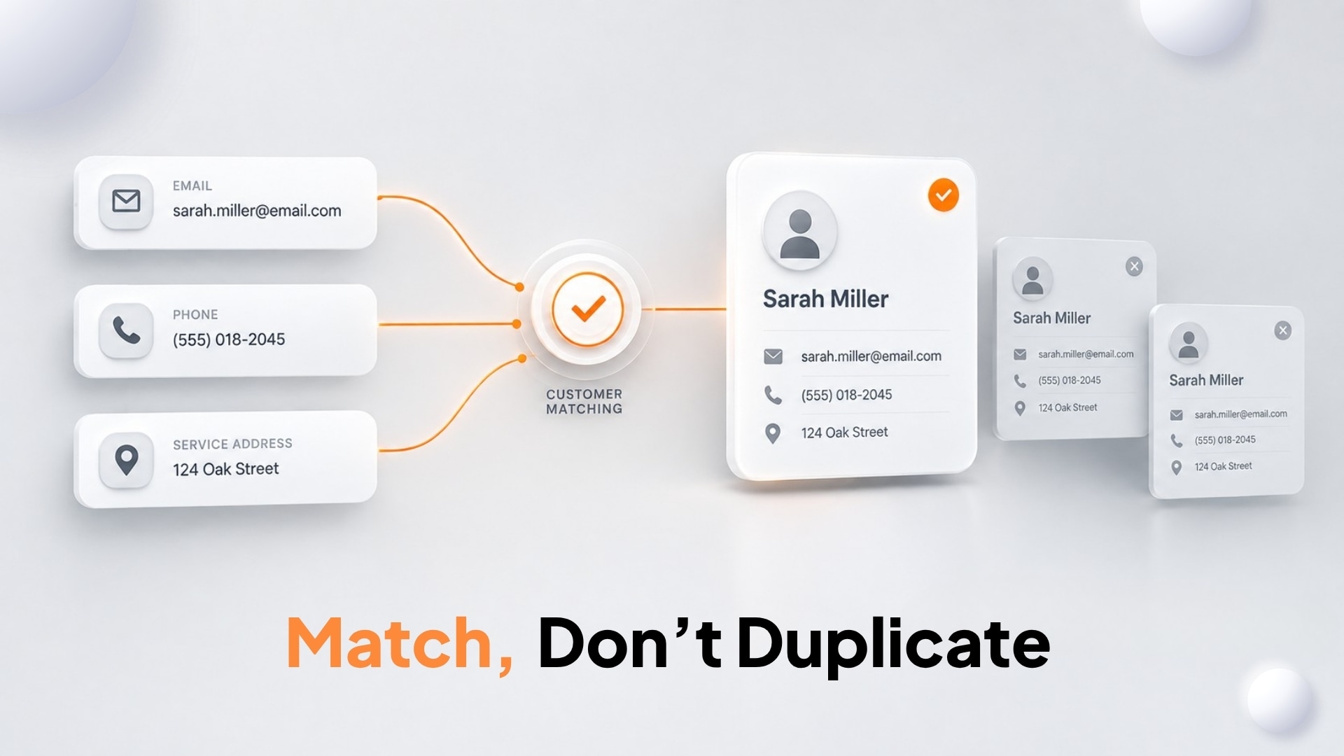 Duplicate customer records across HubSpot and ServiceTitan can obscure service history